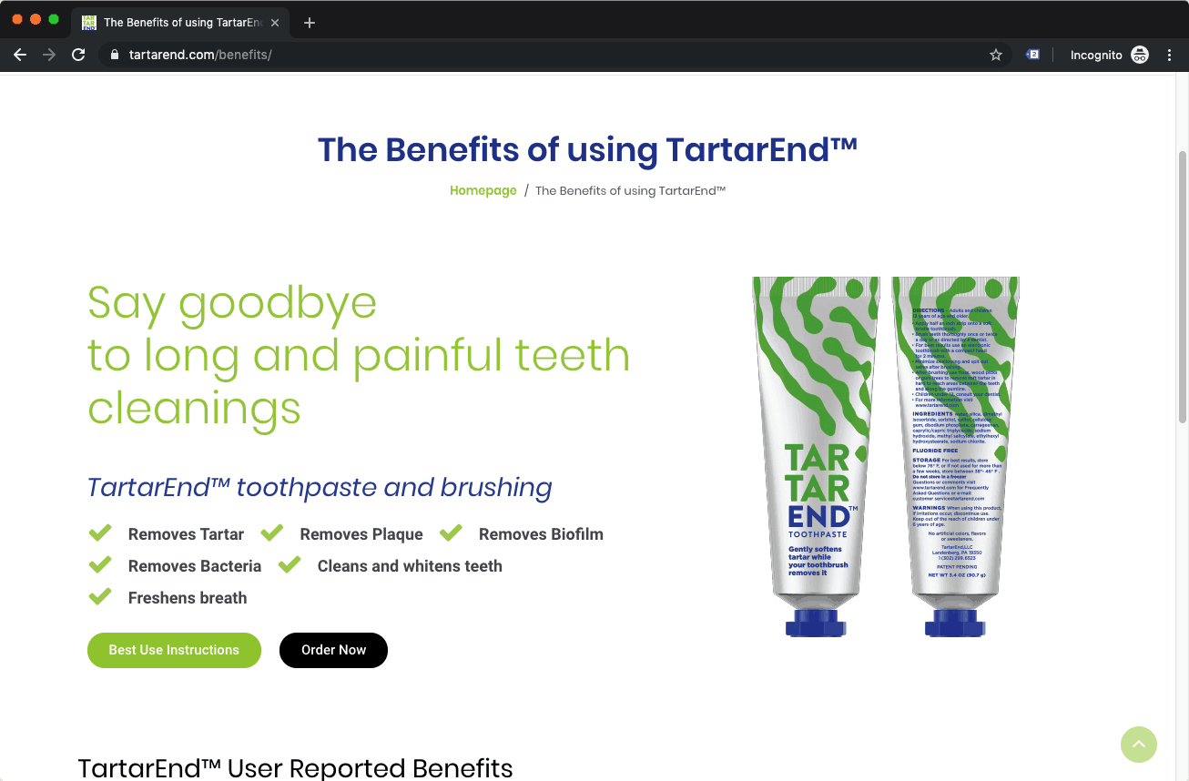 tartarend ingredients